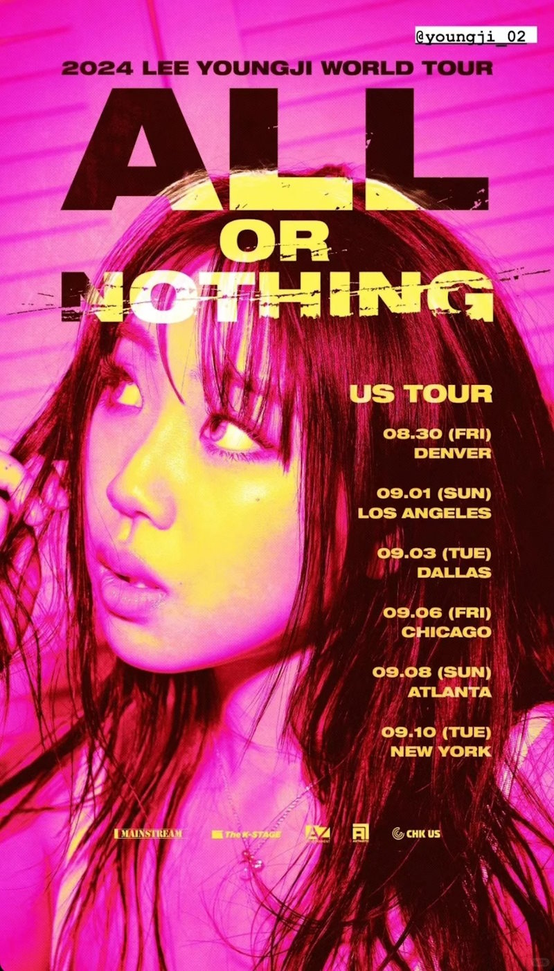 李泳知“ALL OR NOTHING”美国巡演——跨越大洋的音乐盛宴
