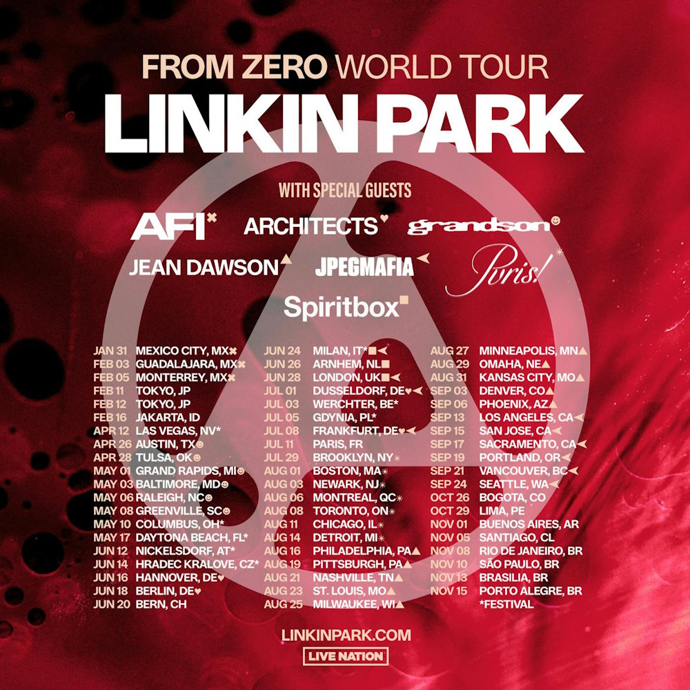 林肯公园Linkin Park 2025北美巡演 | 酷玩北美
