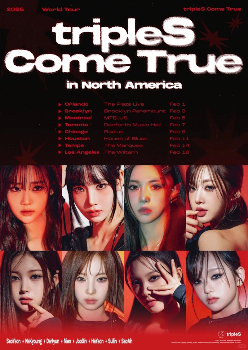 韩国女团tripleS北美演唱会