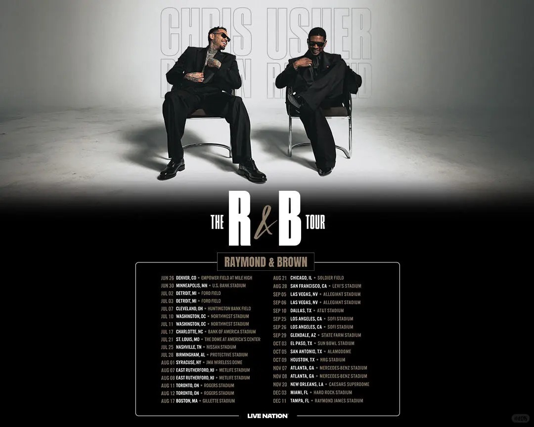 R&B天花板Chris Brown x Usher北美巡演